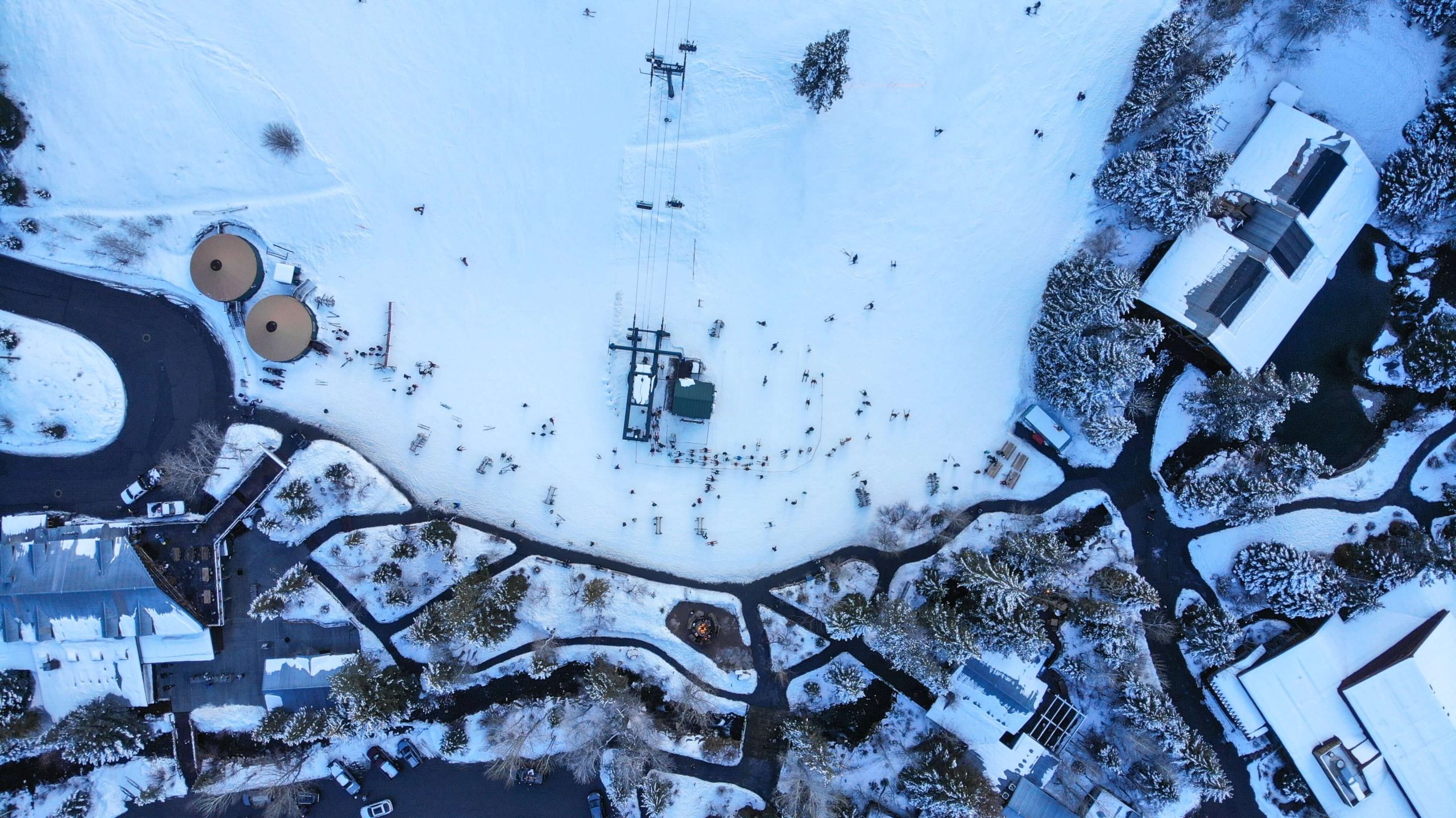 Drone Photography of Skiers at Sundance Ski Resort