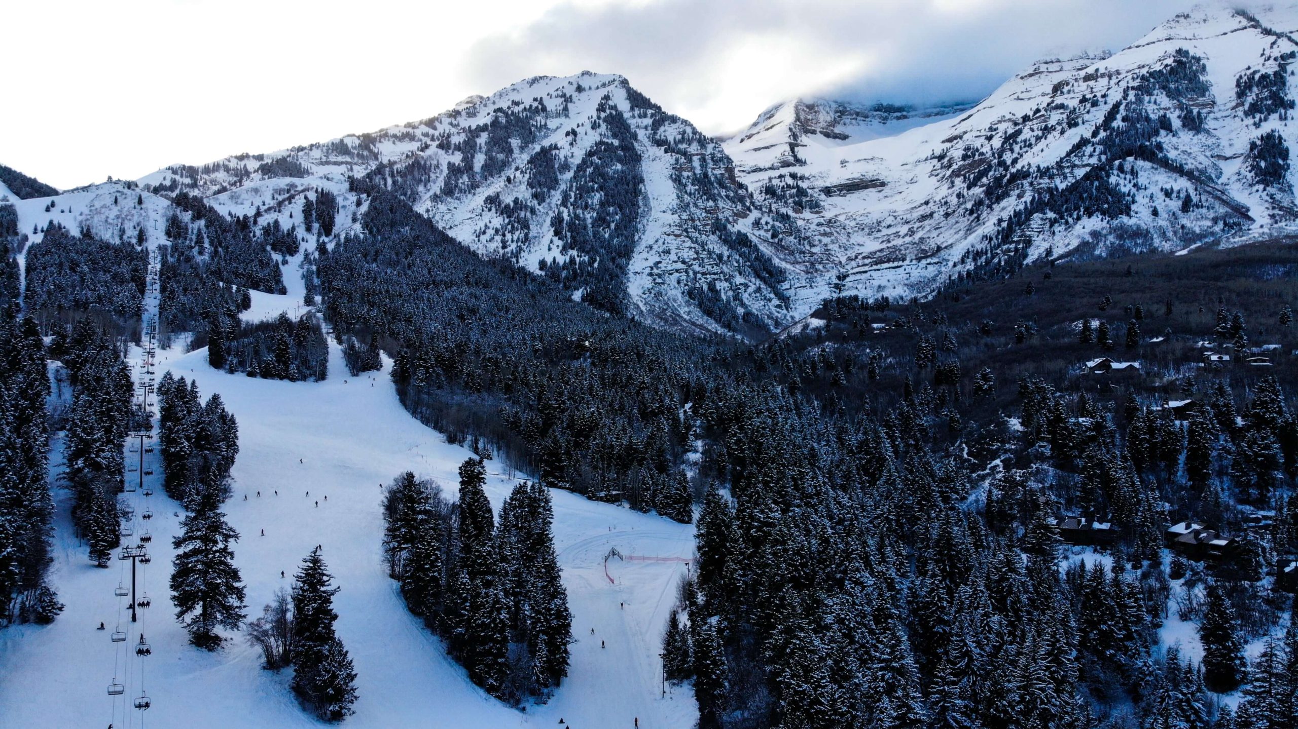 Drone Photography of Sundance Ski Resort Mountain